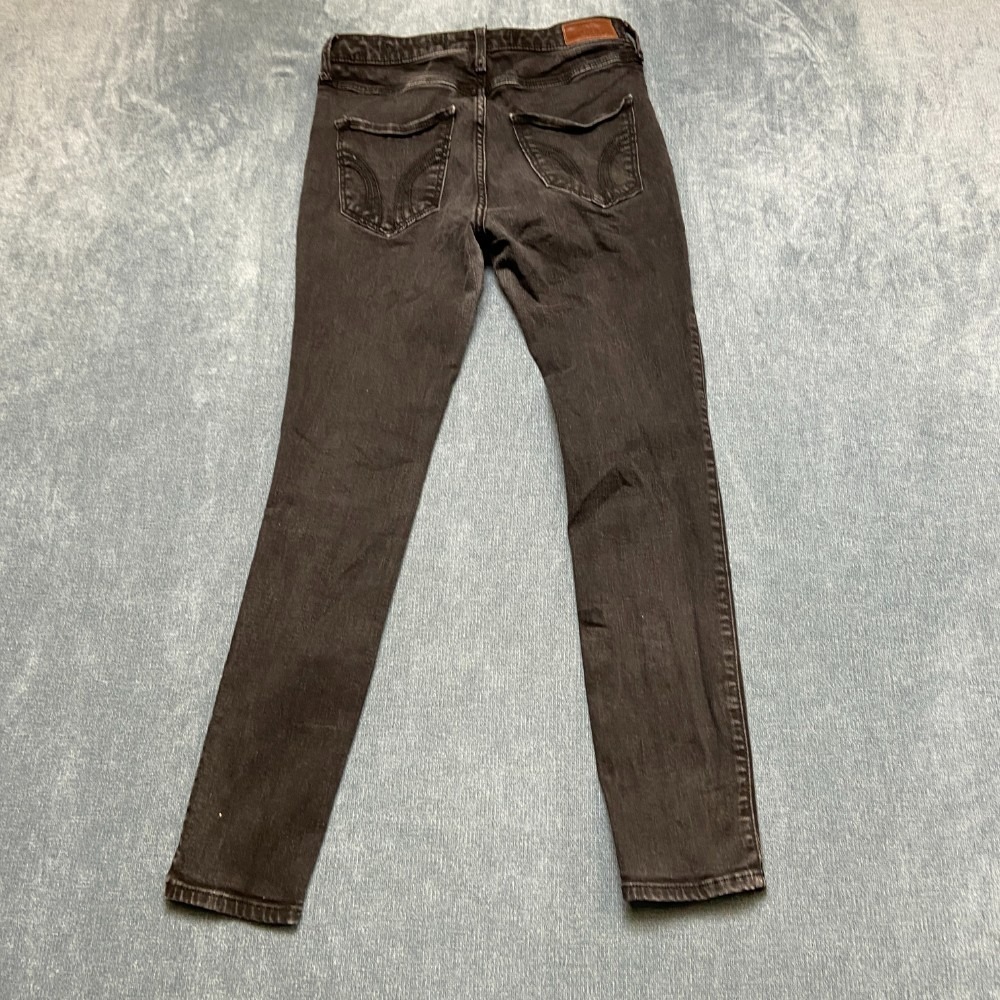 Hollister High Rise Super Skinny Jeans Womens 7S 28x28 Black Classic Stretch - Picture 10 of 14